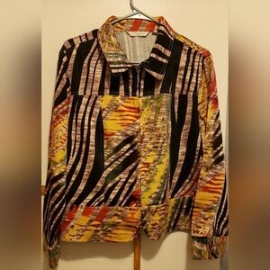 Erin London Multicolor Striped Jacket
